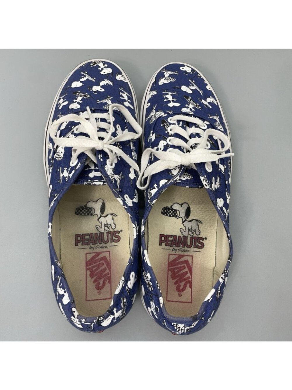 Vans x Peanuts Canvas Sneakers Shoes Snoopy Skateboarding Blue Mens 12 - Picture 10 of 14